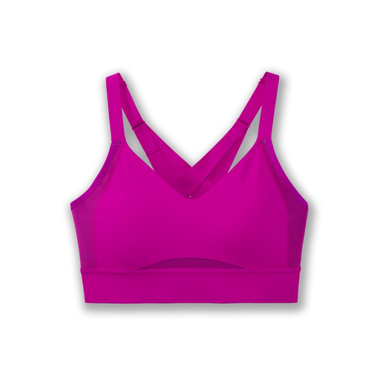 Brooks Drive Interlace Womens Running Bra - Magenta/Heliotrope - Indonesia (LTIY-37650)